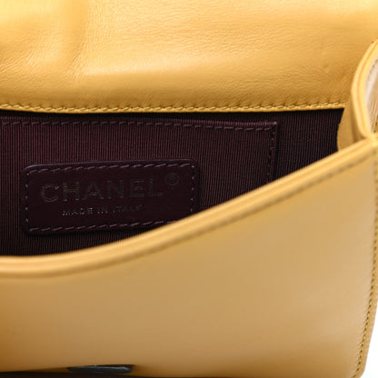 Chanel Lambskin Plexiglass Boy Brick Flap Yellow 6 of 9