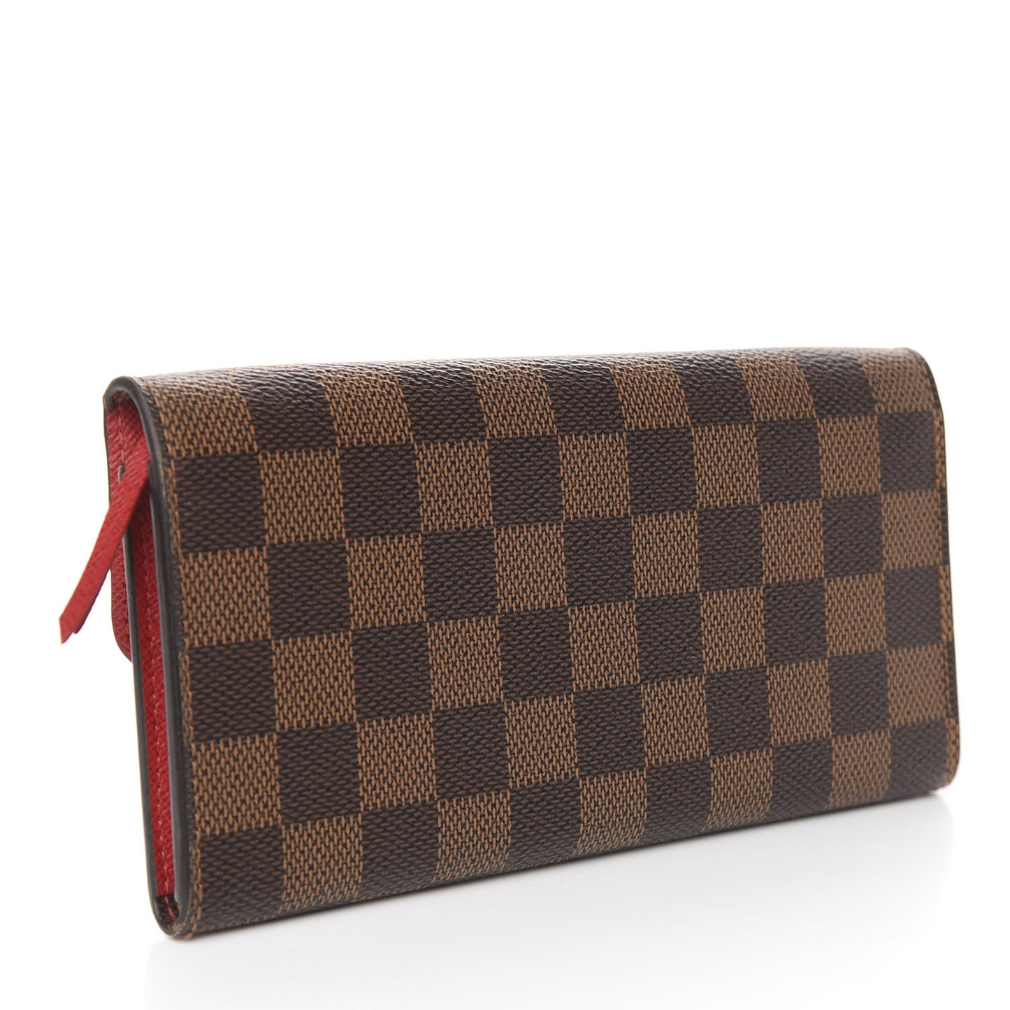 Damier Ebene Emilie Wallet Red