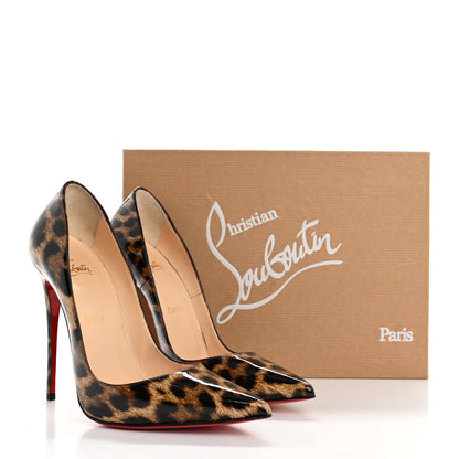 Christian Louboutin Patent Leopardino So Kate 120 Pumps 38.5 Brown 12 of 12