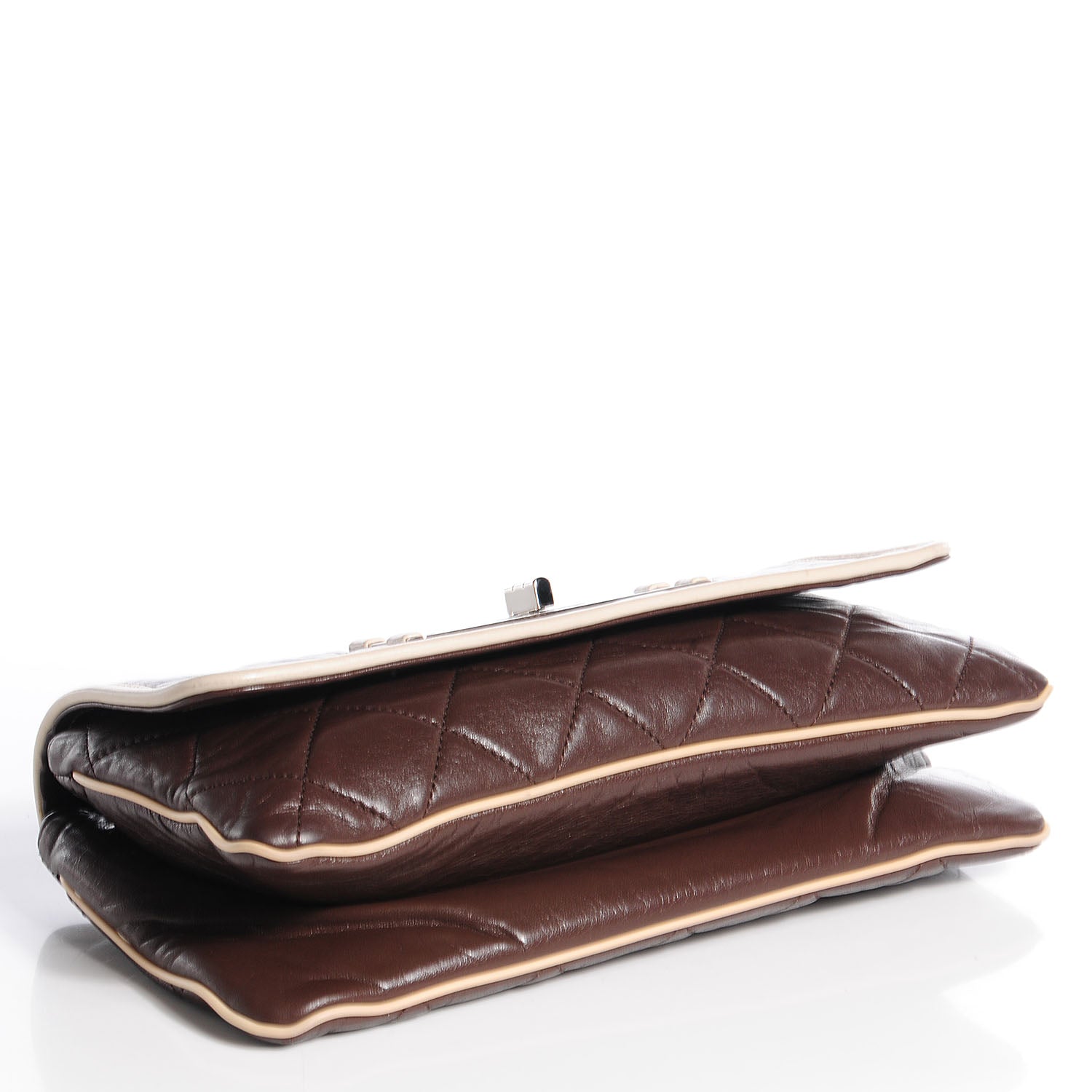 Chanel Lambskin East West Mademoiselle Flap Brown 4 of 7