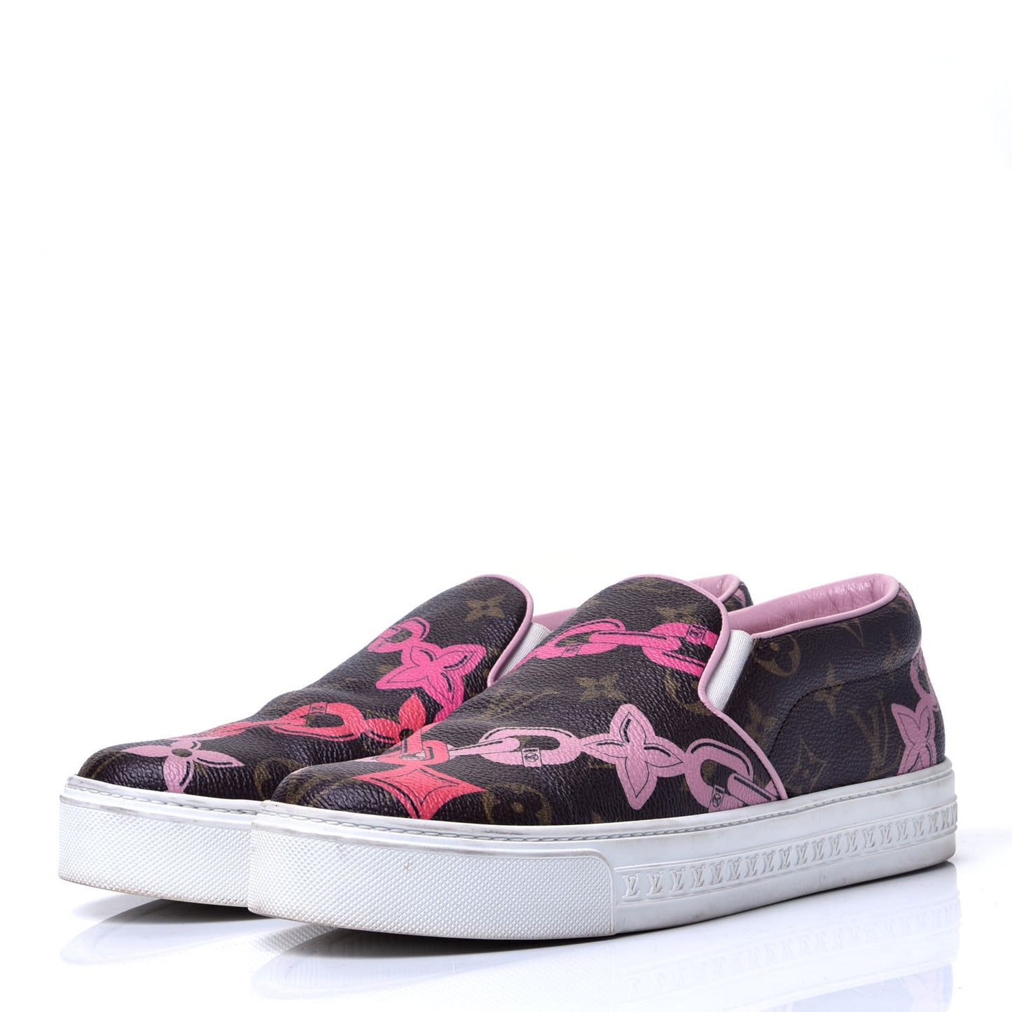 Monogram Bay Slip On Harbor Sneakers 39.5 Rose Ballerine Poppy