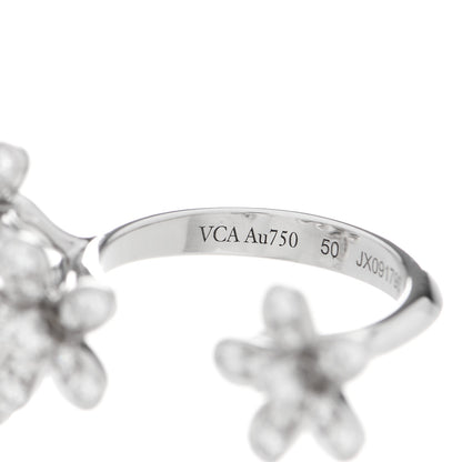 Van Cleef & Arpels 18K White Gold Diamond Socrate Between the Finger Ring 50 5.25 5 of 7