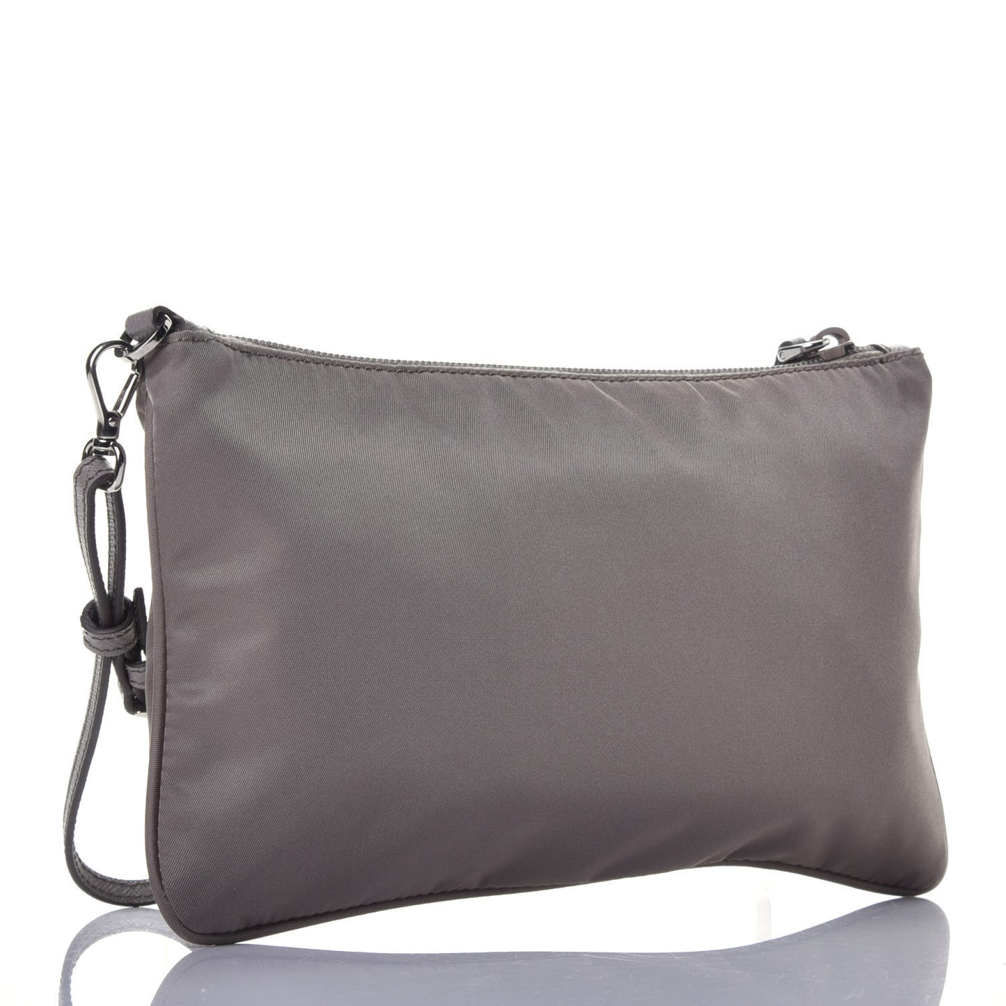 Tessuto Nylon Saffiano Wristlet Argilla