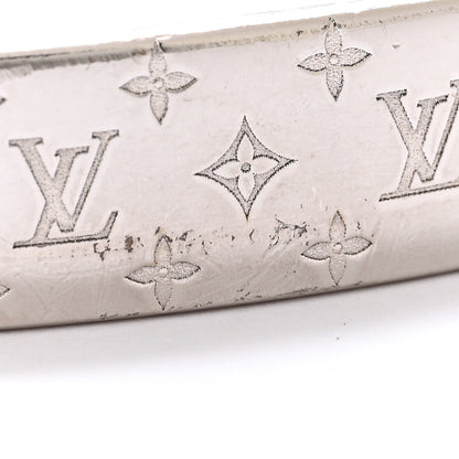 Louis Vuitton Brass Palladium Plated Nanogram Cuff M Silver 7 of 7