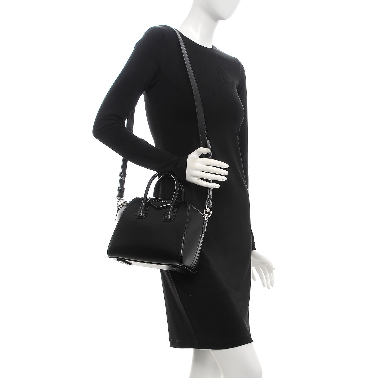 Givenchy Shiny Lord Calfskin Mini Antigona Black 2 of 7