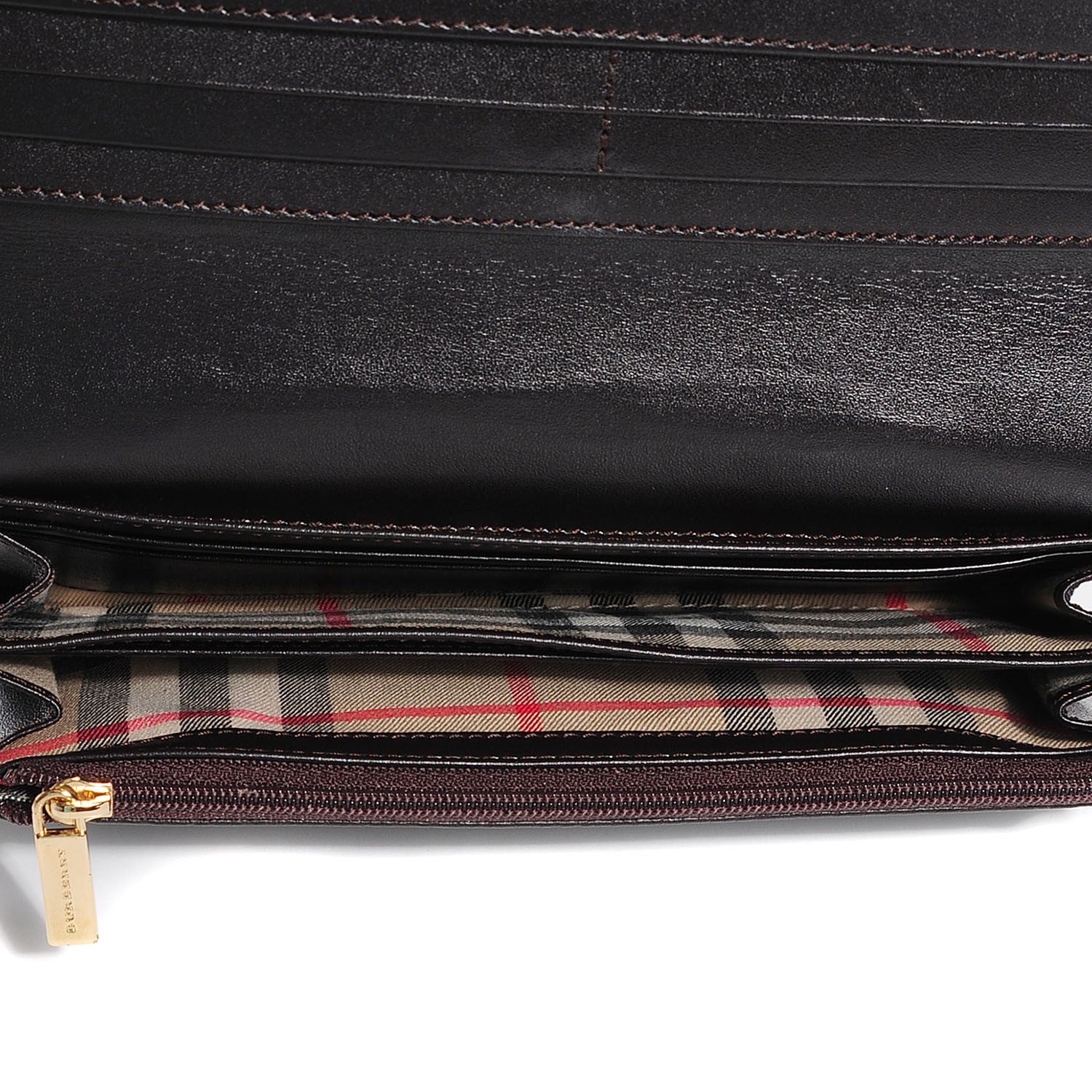 Burberry Grainy Leather Penrose Continental Wallet Dark Chocolate 6 of 9