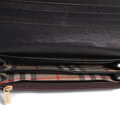 Burberry Grainy Leather Penrose Continental Wallet Dark Chocolate 6 of 9