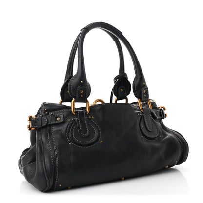 Chloe Calfskin Medium Paddington Satchel Black 3 of 10