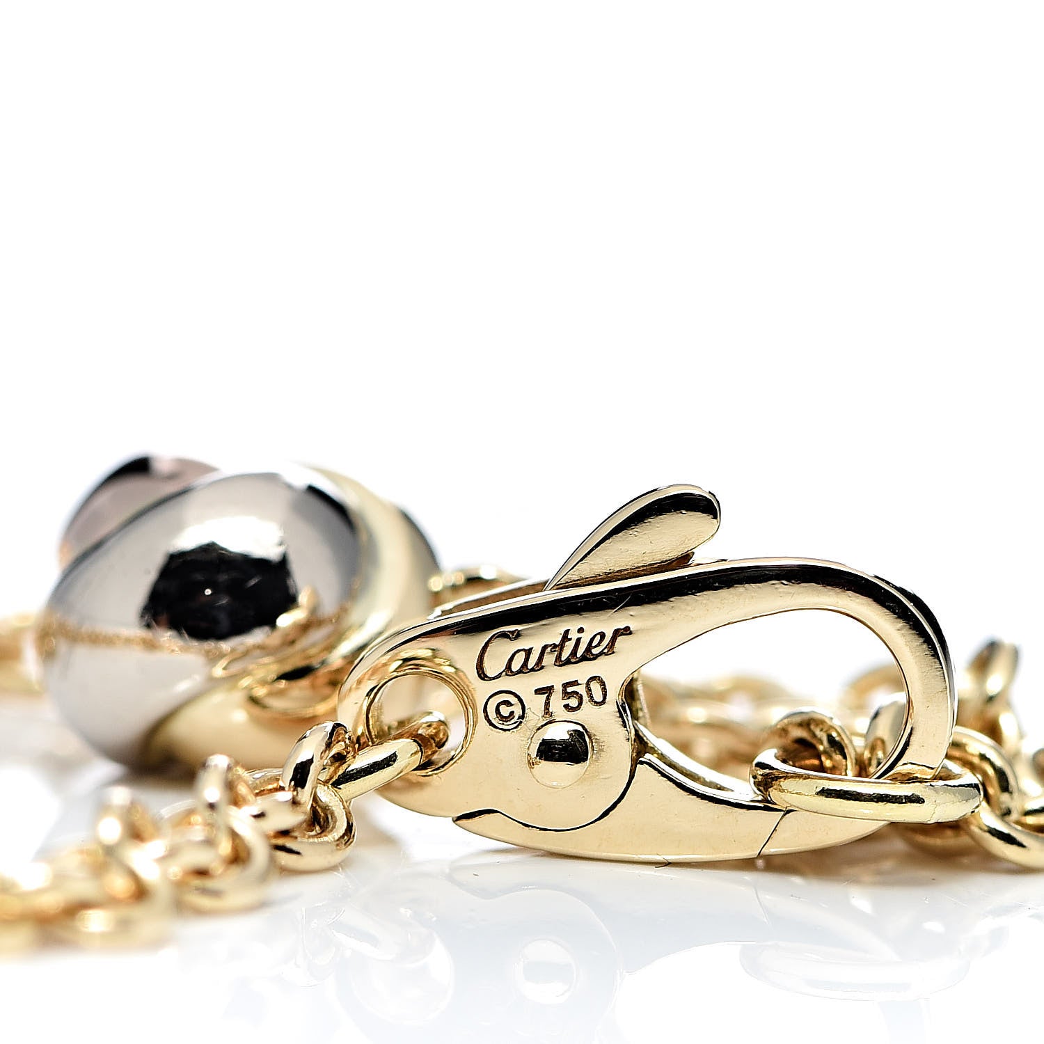 Cartier 18K Yellow White Pink Gold Trinity Ball Bracelet 4 of 4
