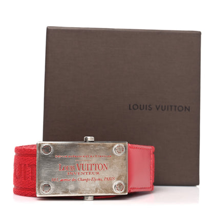 Louis Vuitton Bengale Inventeur Belt 90 36 Red 7 of 7