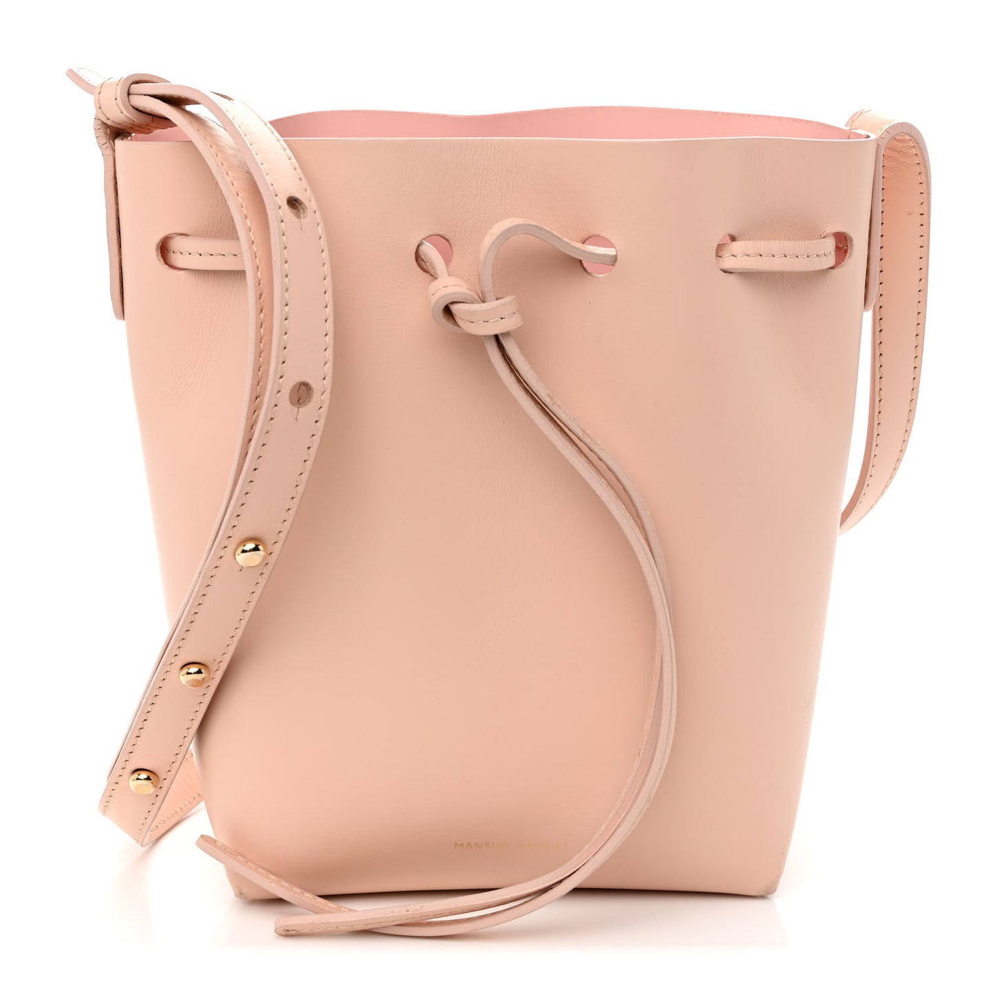 Calfskin Mini Mini Bucket Bag Rosa