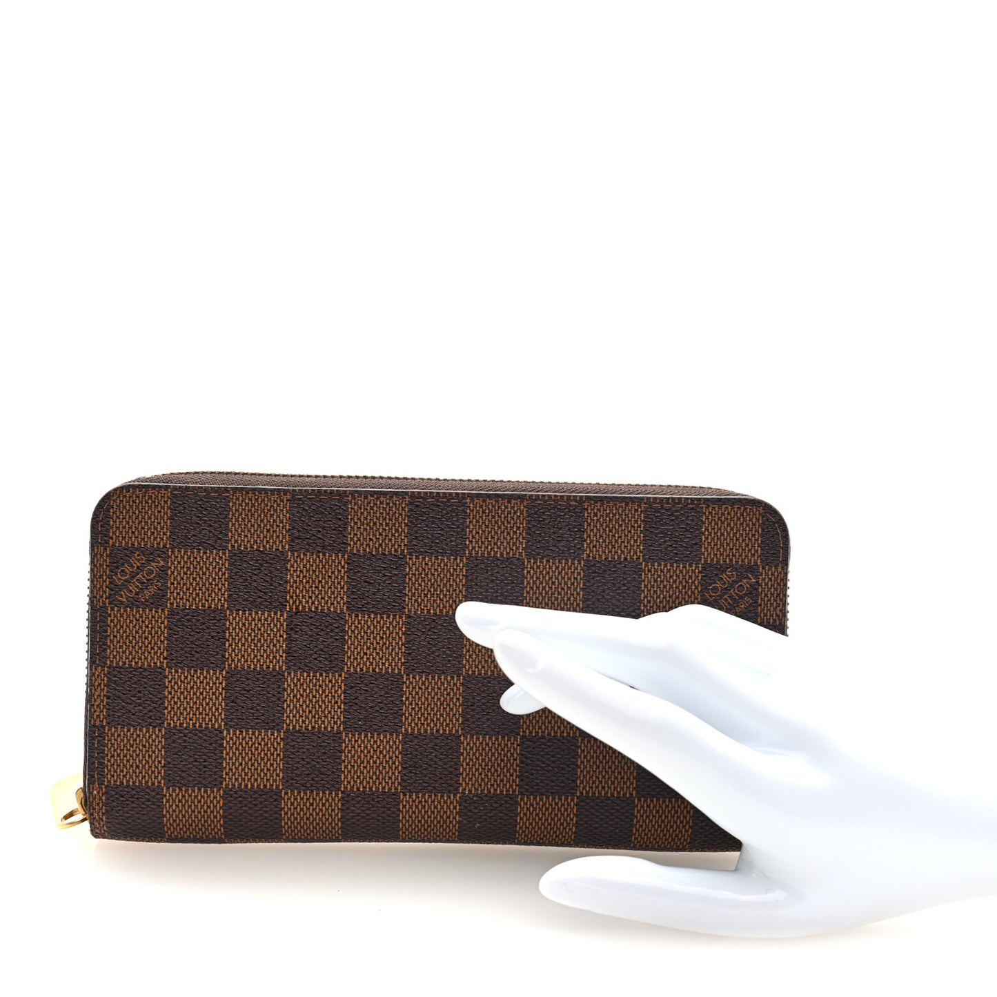 Damier Ebene Zippy Wallet Rose Ballerine