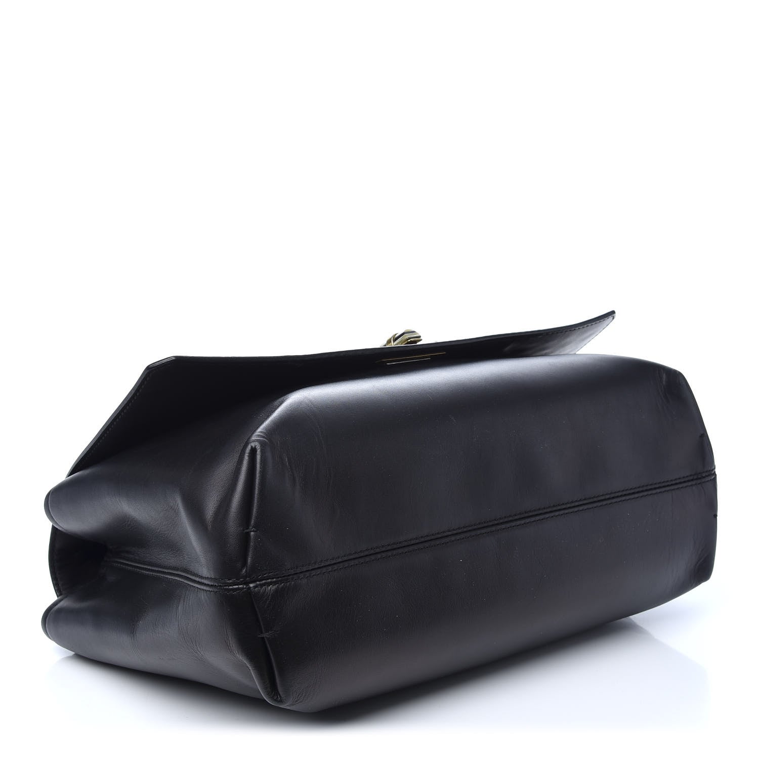 Lanvin Hammered Calfskin Large Happy Edgy Shoulder Bag Black 4 of 9