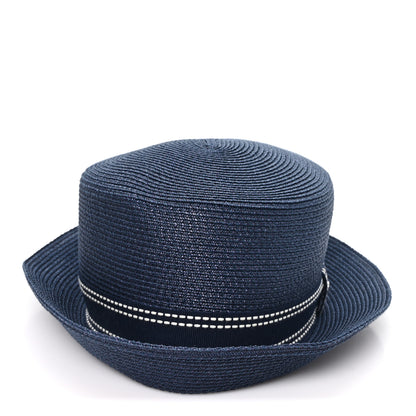 Hermes Braided Raffia Balthazar Sellier Hat 59 Marine 3 of 9