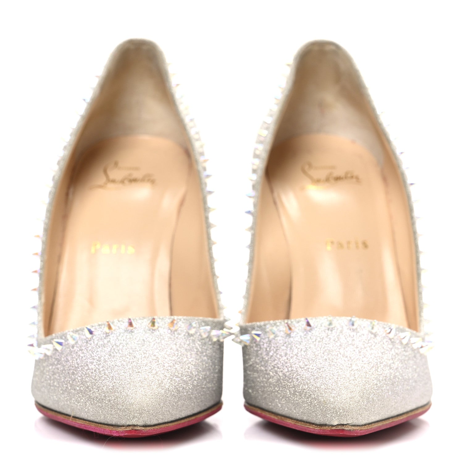 Christian Louboutin Glitter Anjalina 100 Pumps 40.5 Sunset 3 of 12