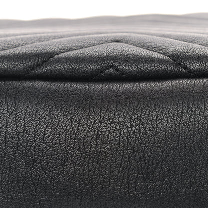 Saint Laurent Sheepskin Matelasse Chevron Monogram Large College Satchel Black 7 of 7