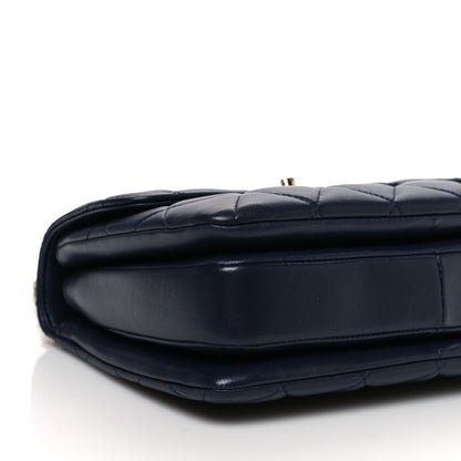 Chanel Lambskin Quilted Small Trendy CC Flap Dual Handle Bag Navy 9 of 11