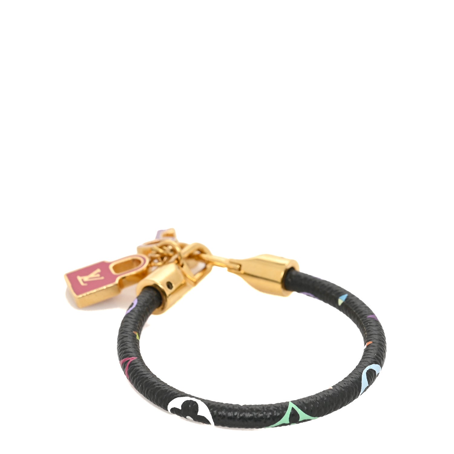 Louis Vuitton Monogram Multicolor Luck It Bracelet 17 Black 3 of 5