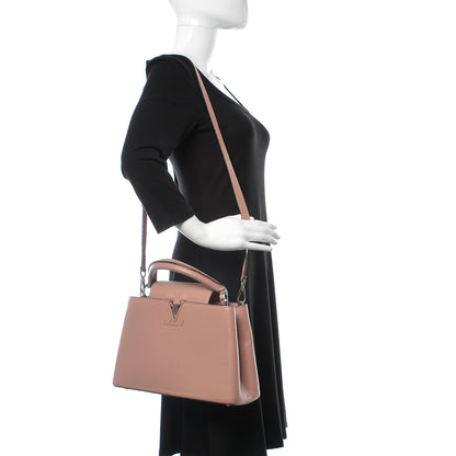 Louis Vuitton Taurillon Capucines PM Magnolia 2 of 14