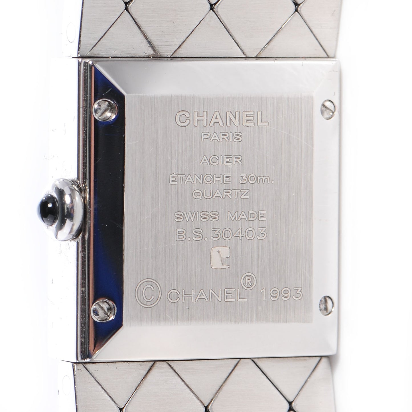 Stainless Steel Quilted Matelasse 18mm Quartz Watch