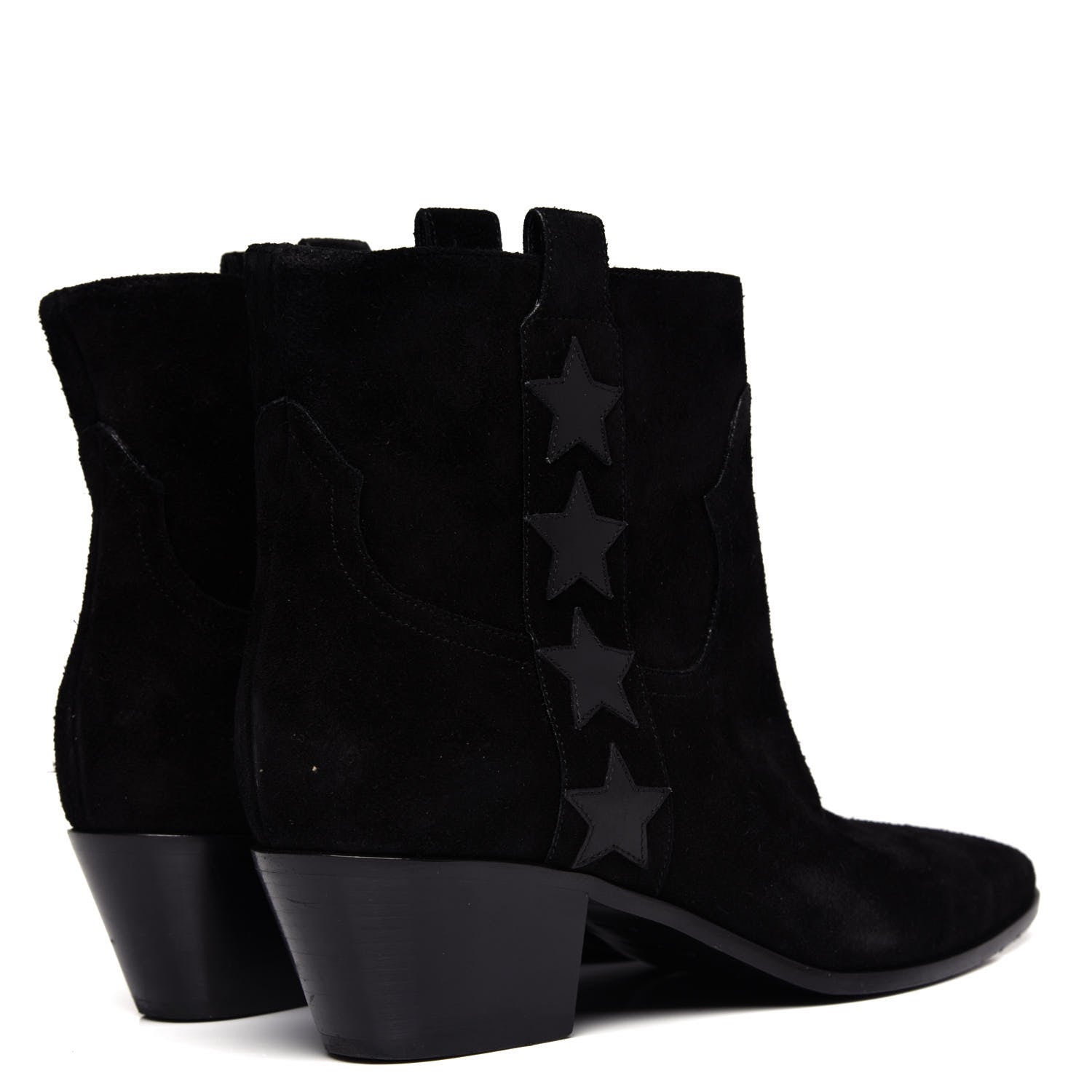 Saint Laurent Suede Rock 40 Stars Ankle Boots 35 Black 4 of 10