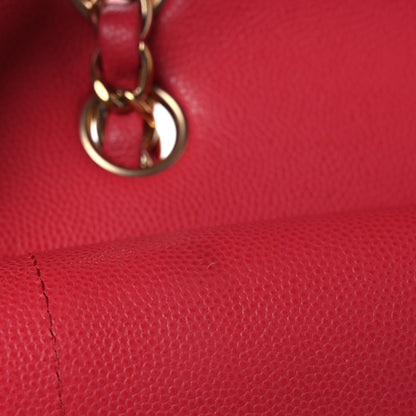 Chanel Caviar Quilted Medium Double Flap Dark Pink 11 of 12