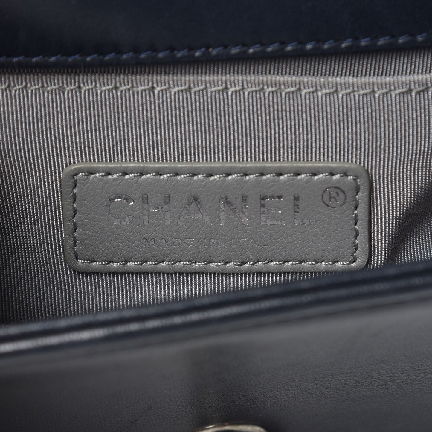 Velvet Quilted Mini Boy Flap Navy