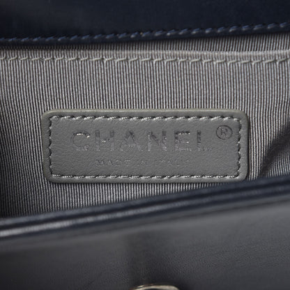 Chanel Velvet Quilted Mini Boy Flap Navy 6 of 11