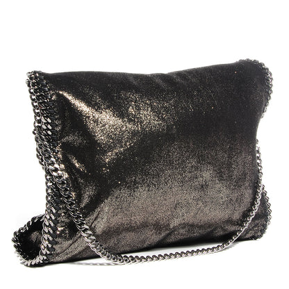 Stella McCartney Faux Leather Falabella Chamois Foldover Tote Ruthenium 3 of 9