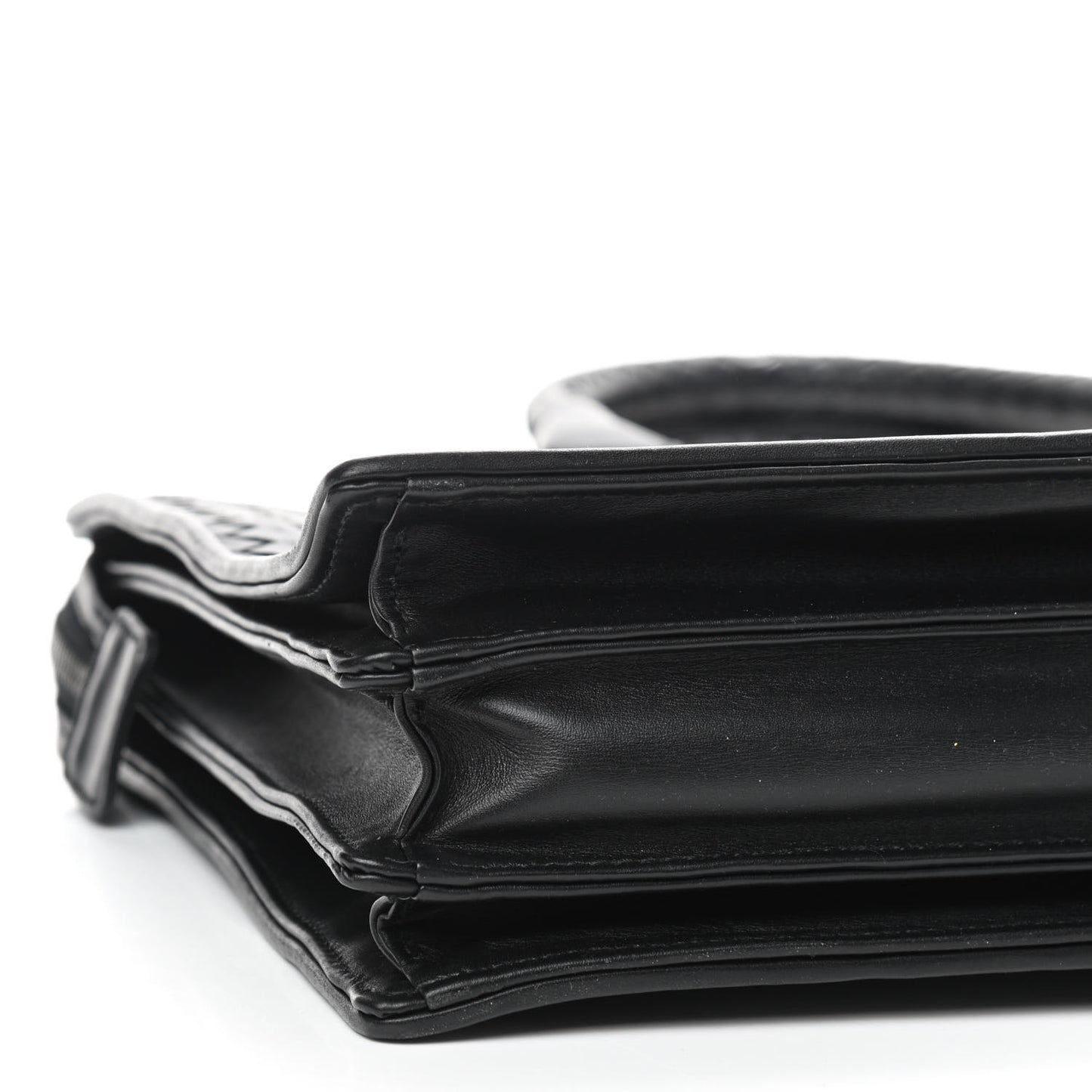 Calfskin Intrecciato Briefcase Black