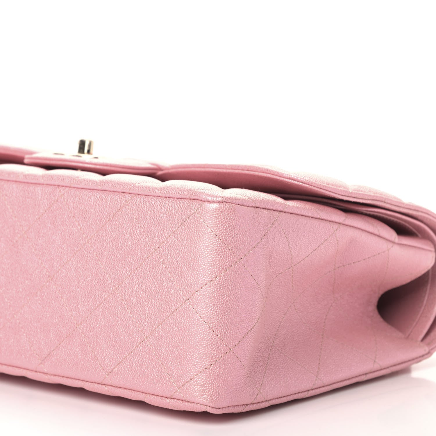 Chanel Iridescent Caviar Quilted Jumbo Double Flap Rose Pink 6 of 9