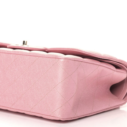 Chanel Iridescent Caviar Quilted Jumbo Double Flap Rose Pink 6 of 9