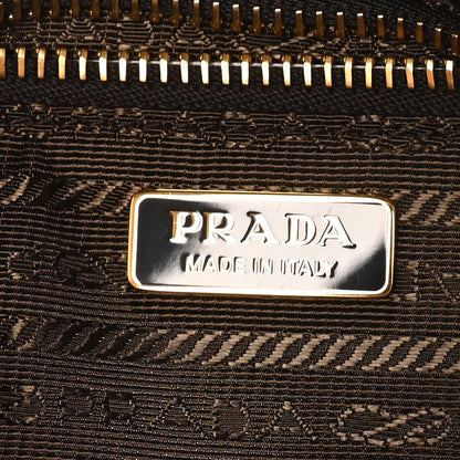 Prada Suede Triangle Mini Bonnie Shoulder Bag Cacao 6 of 9