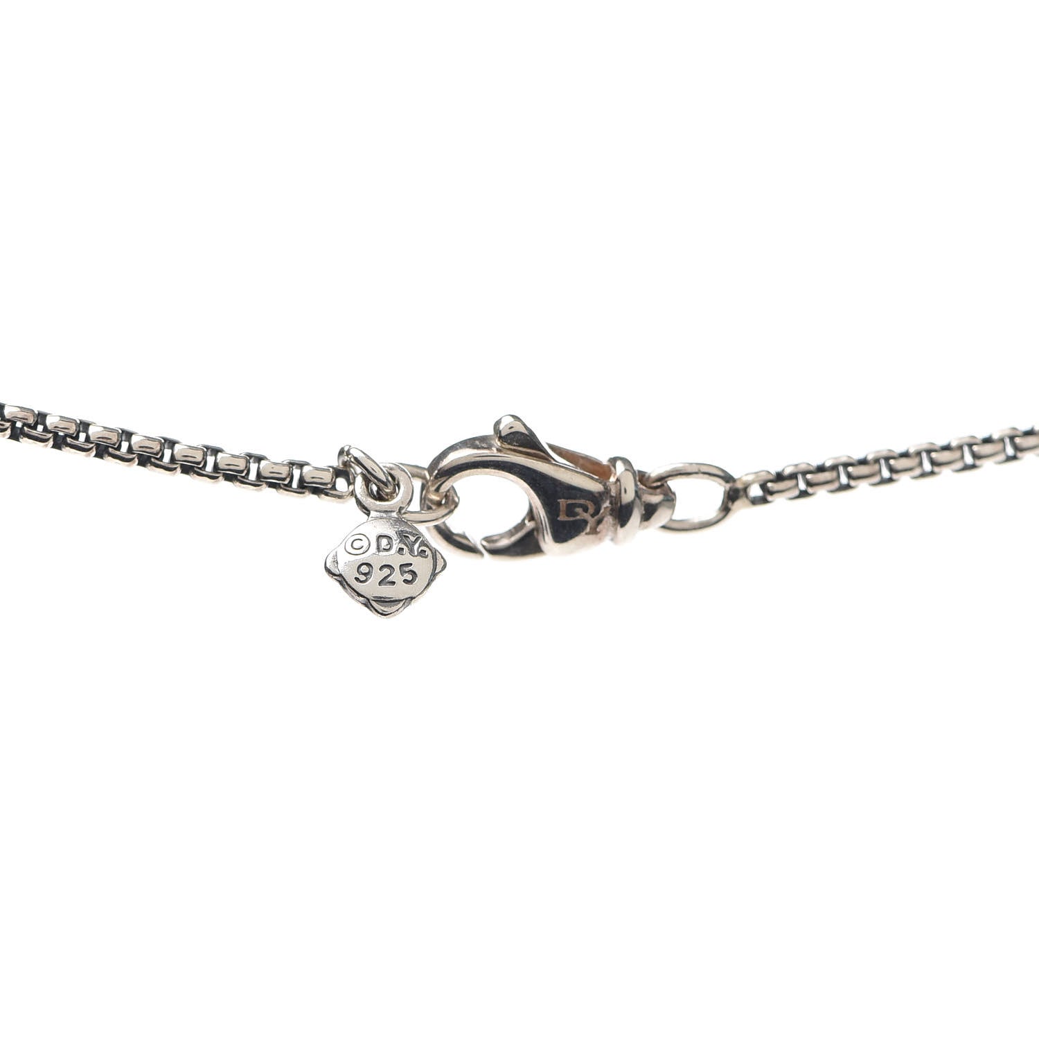 David Yurman Sterling Silver Diamond Black Onyx 7mm Petite Albion Necklace 5 of 5