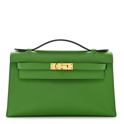 Hermes Swift Kelly Pochette Clutch Vert Yucca 1 of 10