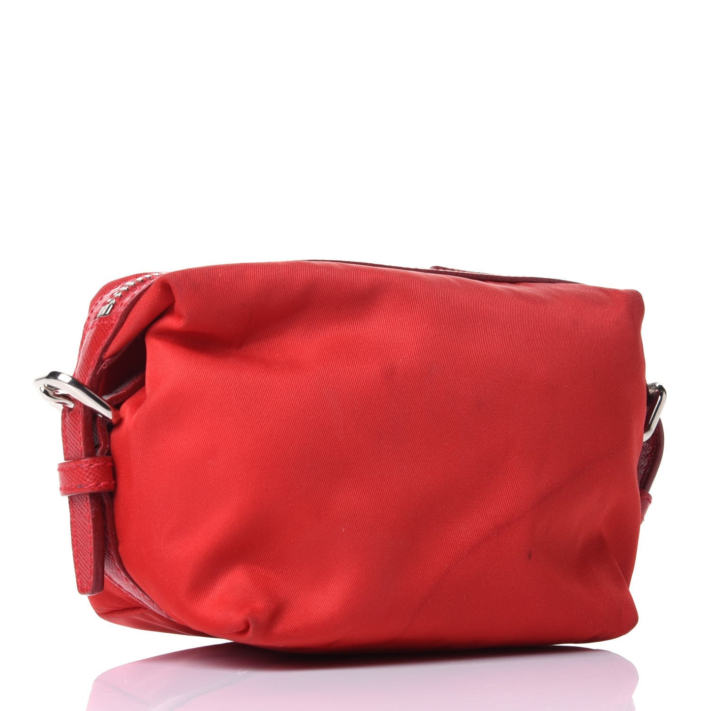 Tessuto Nylon Vela Cosmetic Pouch Rosso