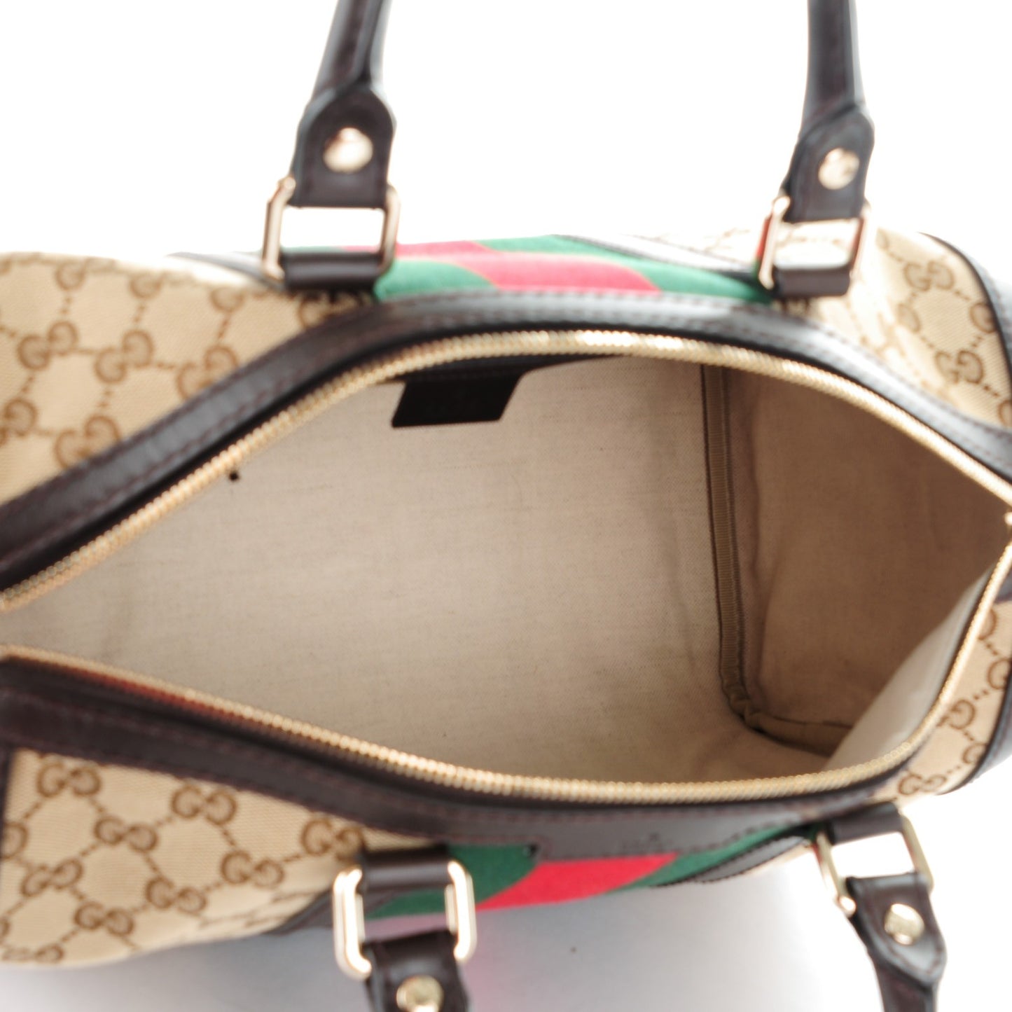 Monogram Vintage Web Medium Boston Dark Brown