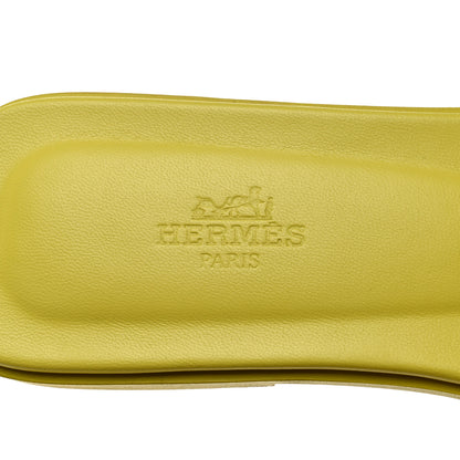 Hermes Epsom Oran Sandals 39.5 Jaune Curcuma 6 of 9