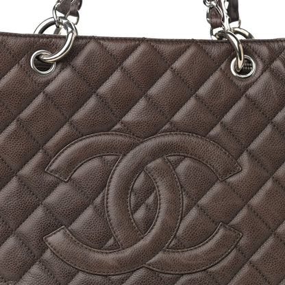 Chanel Caviar Quilted Grand Shopping Tote GST Brown 7 of 11