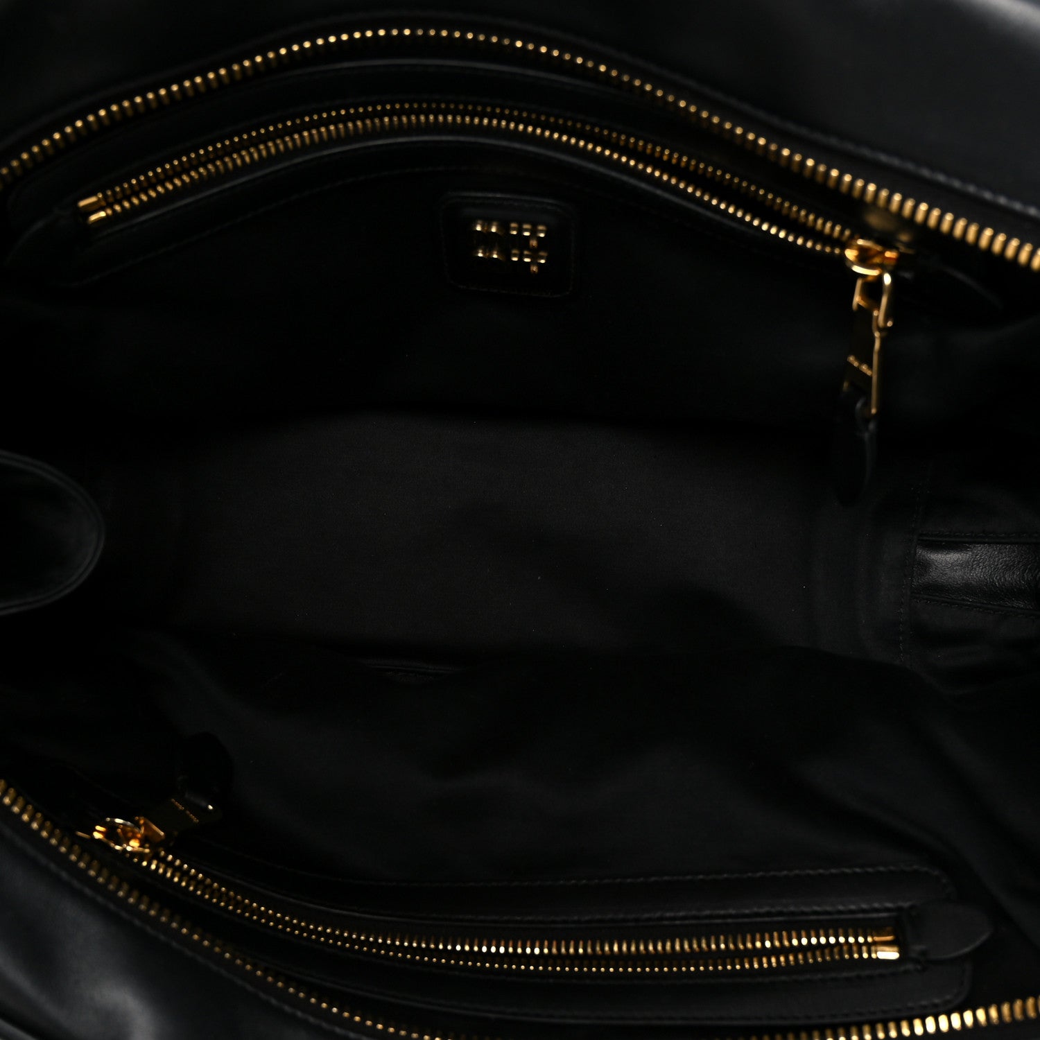 Miu Miu Soft Calf Softy Large Beau Top Handle Bag Black 5 of 9