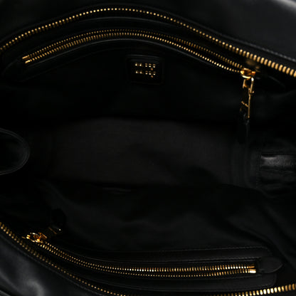 Miu Miu Soft Calf Softy Large Beau Top Handle Bag Black 5 of 9
