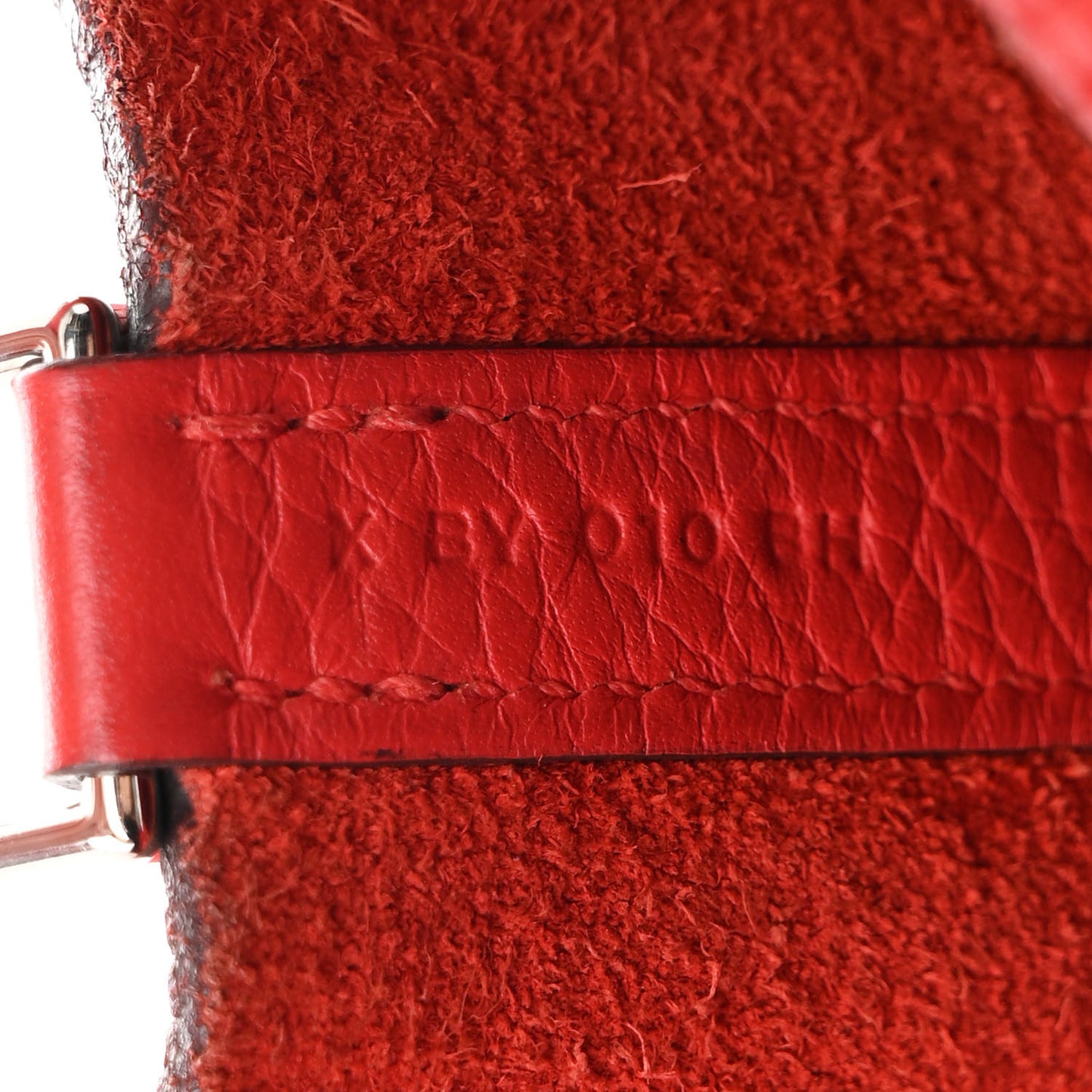 Taurillon Clemence Picotin Lock 22 MM Rouge Casaque