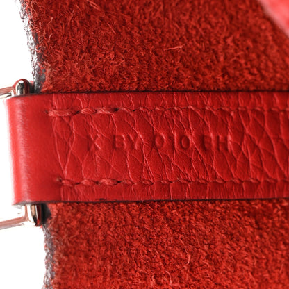 Hermes Taurillon Clemence Picotin Lock 22 MM Rouge Casaque 7 of 10