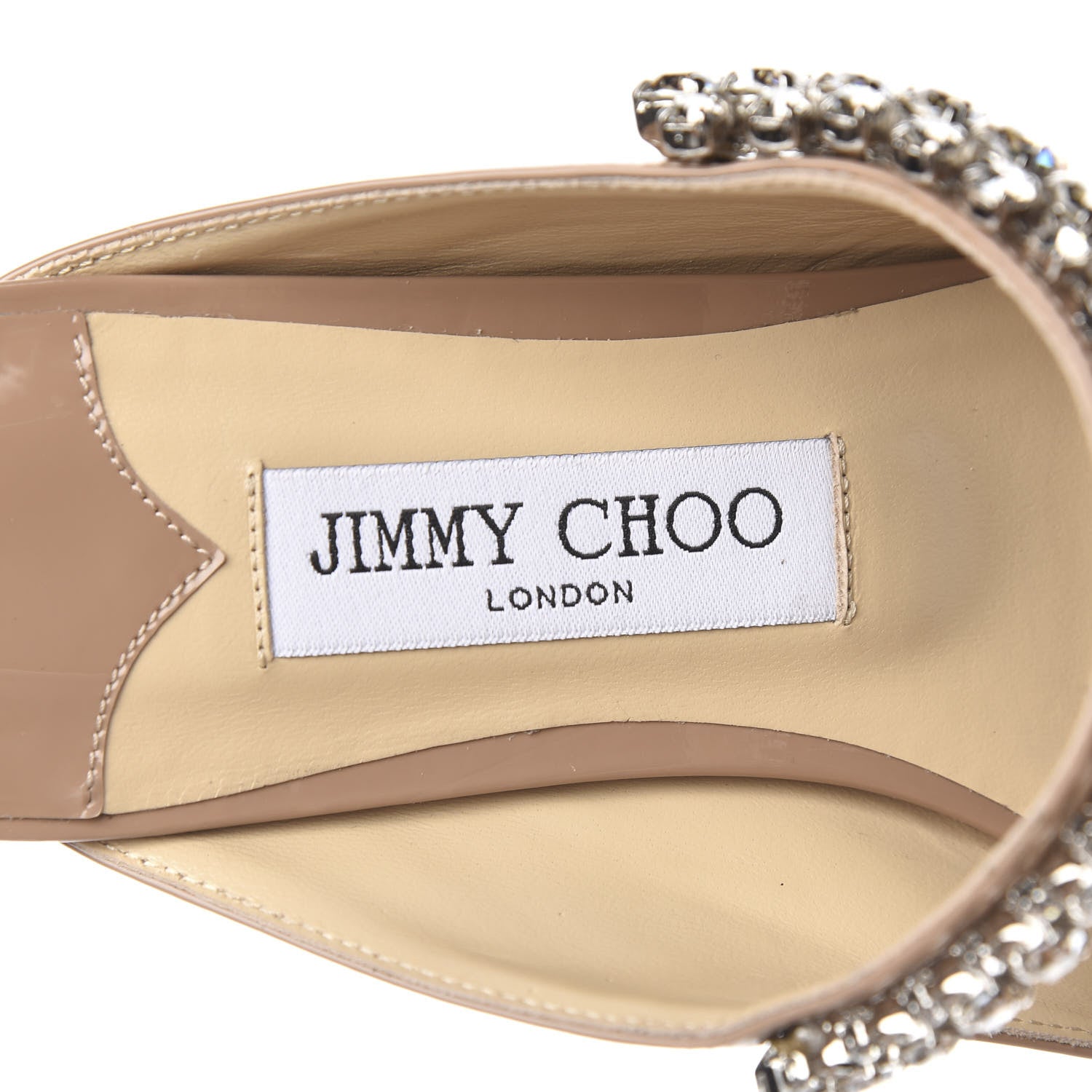 Jimmy Choo Patent Crystal Bing Mule Flats 37 Ballet Pink 7 of 8