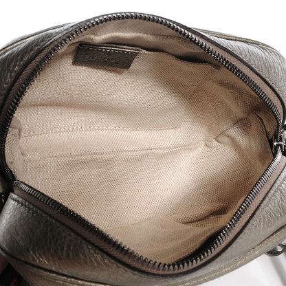 Gucci Metallic Pebbled Calfskin Small Soho Disco Bag Sasso 5 of 7