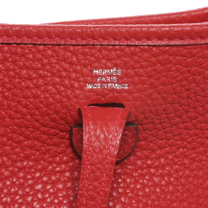 Hermes Taurillon Clemence Evelyne TPM Rouge Casaque 6 of 9