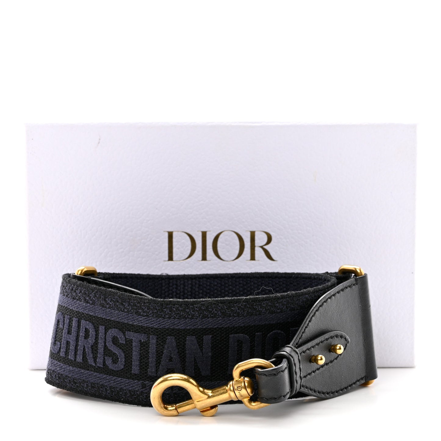 Canvas Embroidered Shoulder Strap Denim Blue