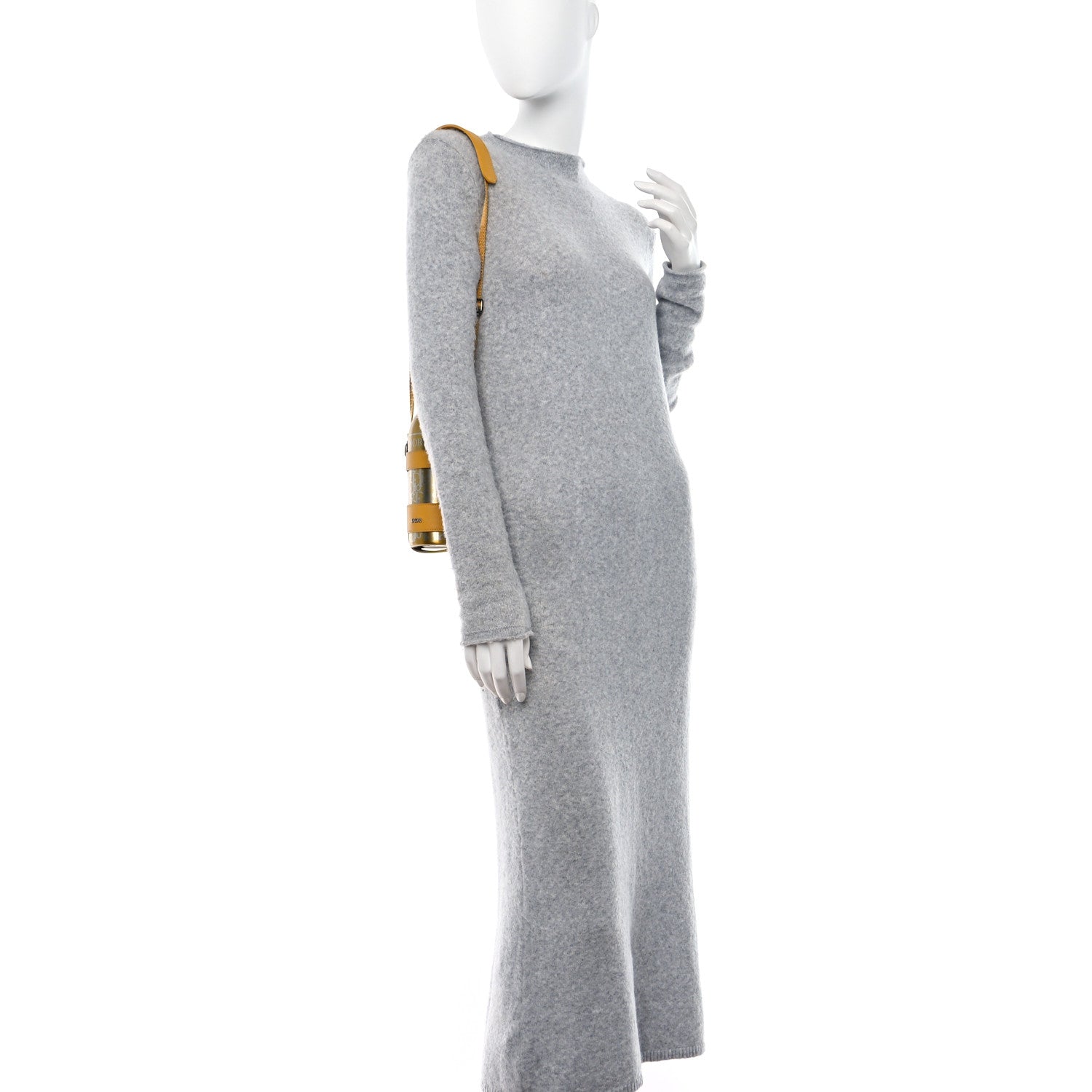 Christian Dior CHRISTIAN DIOR Oblique Stainless Steel Grained Calfskin Aqua Bottle With Shoulder Strap Yellow 2 of 9