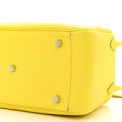 Hermes Taurillon Clemence Lindy 26 Lime 10 of 11