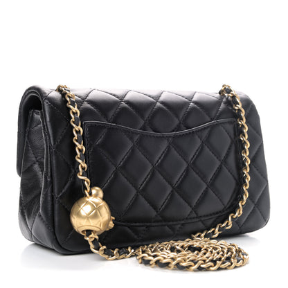 Chanel Lambskin Quilted Mini Rectangular Pearl Crush Flap Black 2 of 4
